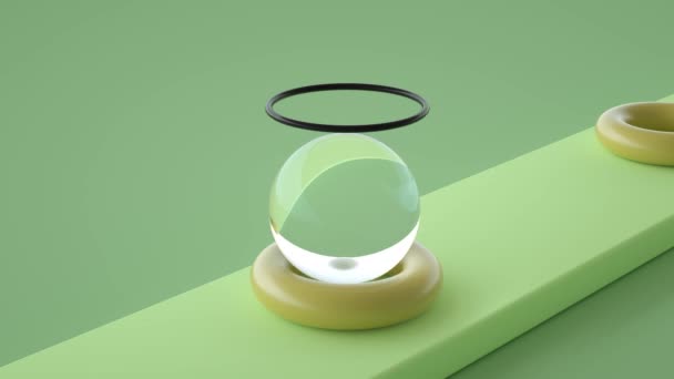 Liquid Sphere Ett Transportband Asmr Infinite Loop Animation — Stockvideo