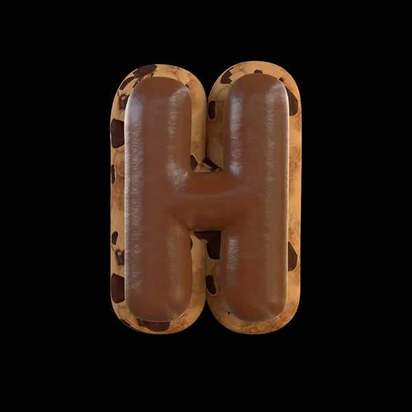 Representación Letra Recreando Una Galleta Con Chocolate Parte Superior —  Fotos de Stock