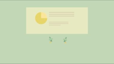 Grafikli bir proje sergisindeki işçilerin animasyon videosu