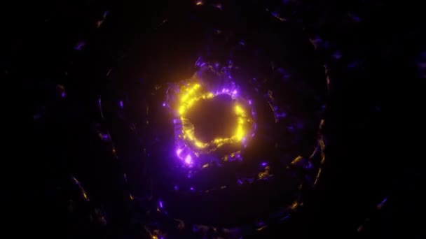 Animație Fundalului Abstract Uhd Lumini Luminoase Neon Galben Violet Strălucesc — Videoclip de stoc