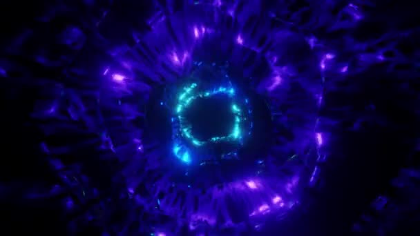 Uhd 애니메이션밝은 파란색 보라색 폭발적 초신성 렌더링어두운 — 비디오