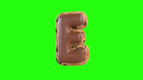상단에 초콜릿 쿠키를 편지의 애니메이션 — 비디오