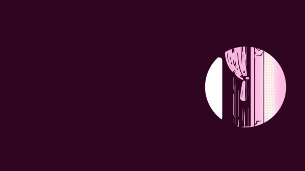 Brustkrebs Blickpunkt Eine Theatralische Hommage Den Brustkrebsmonat Oktober Illustration — Stockvideo