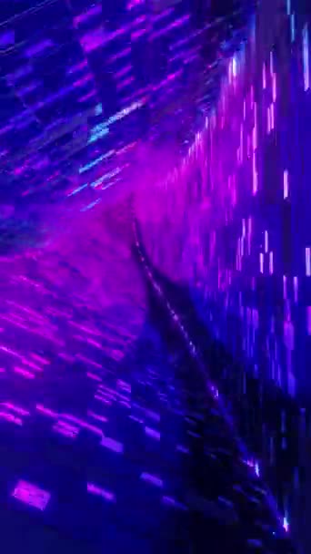Візуалізація Петлі Анімації Реальному Часі Футуристичного Тунелю Нескінченності Зробленого Багатьох — стокове відео