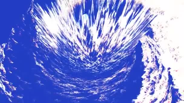 Animazione Sfondo Tempo Reale Blu Mare Colorato Con Astratto Vorticoso — Video Stock
