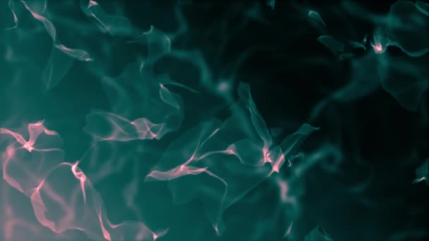 Animation Background Slow Motion Fantastic Abstract Smoke Flowing Dark Backdrop — Stock Video