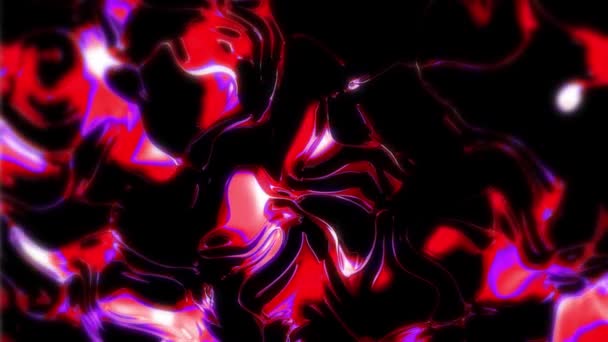 Abstract Achtergrond Van Rode Bewegende Golven Animatie — Stockvideo