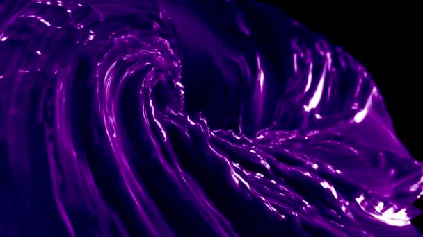 Background Loop Quickly Rotating Mass Purple Liquid Forming Whirlpool Circle — Stock Video