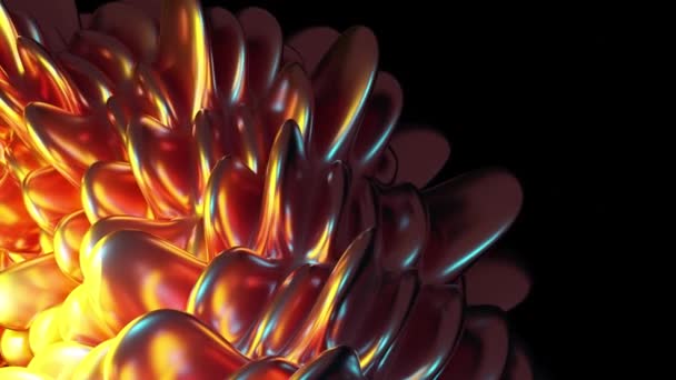 Abstracte Animatie Van Glimmende Gekleurde Deeltjes Die Van Binnenuit Opdwarrelen — Stockvideo