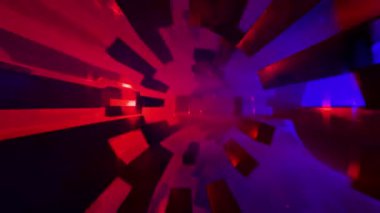 3D görüntüleme hareketi grafikleri sonsuz tünel arka planında uçuyor. Sinematik Bilimkurgu Döngüsü arkaplanı.