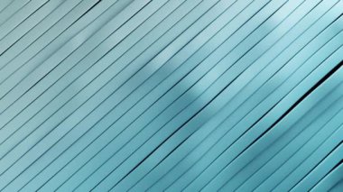 Mavi bant panelleri ile yapılan ve ışık altında bir arada sallanan tam kare soyut arkaplan 3d animasyon döngüsü