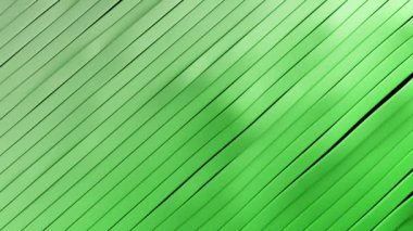 Yeşil bant panellerle yapılan ve bir tanesini ışık altında birlikte sallayan tam kare soyut arkaplan 3d animasyon döngüsü