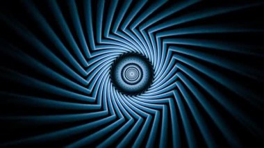 3 boyutlu hareketsiz parlayan tünel döngüsü geometrik spiral ile hipnotik fütüristik animasyon etkisi yaratıyor.