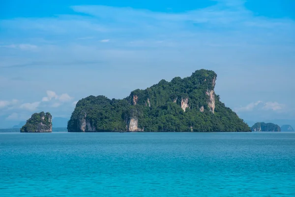 Island in the middle of the Thailand sea, Asia travel of nature island the middle of the tropical sea in Phang Nga bay scenic.