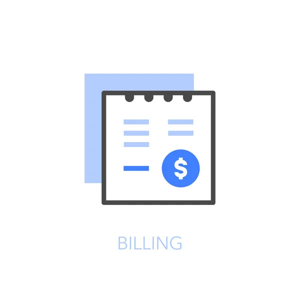 Simple Visualised Billing Icon Symbol Invoice Document — Stock Vector