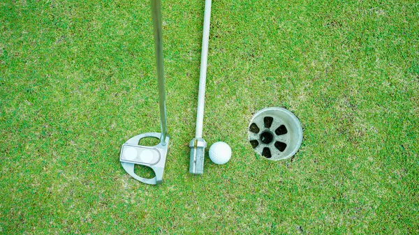 Golf Labda Golf Klub Zöld Esti Golfpálya Napsütéses Thaiföldön — Stock Fotó