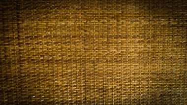 Doku dokusu doğal saman arkaplanı. Reed paspas dokuma arka planında vintage tarzı.