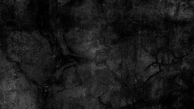 Koyu siyah duvar dokusu ya da siyahın eski grunge arkaplanı. Beton duvar. Zarif bir siyah arkaplan. Gizemli siyah.