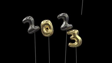 Balon Yeni Yıl Selamlar 202-2 Uzaklara uçan 202-3 siyah ve altın geliyor