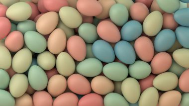 Pastel renkli Tam ekran Paskalya yumurtası arkaplanı