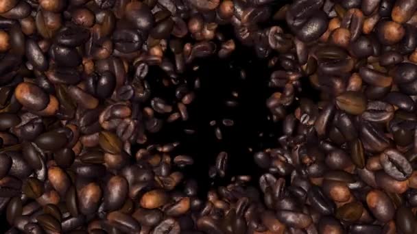 Kávový Přechod Stran Střed — Stock video