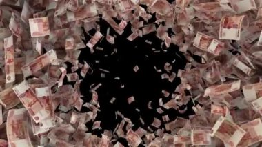 Dinamik Rus Rublesi para faturaları kenarlardan ortaya ve ortadan kenara geçiş