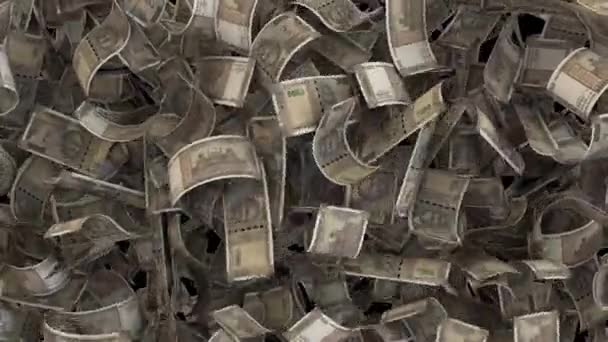 Динамічна Індійська Рупія Гроші Купюри Перехід Країв Підірвали Бік — стокове відео