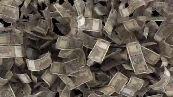 不断变化的印度卢比钞票从顶部过渡到顶部 而不是爆炸 — 图库视频影像