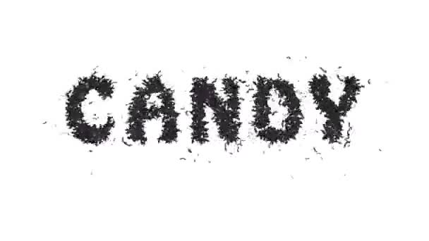 Animated Halloween Bat Typeface Text Formând Cuvântul Candy — Videoclip de stoc