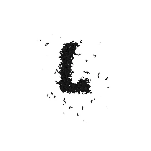알파와 박쥐의 할로윈 Typeface — 스톡 사진