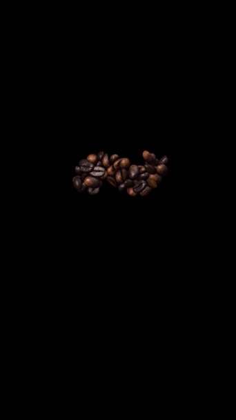 Animated Koffie Lettertype Tekst Met Alpha Kanaal Het Karakter Tilde — Stockvideo