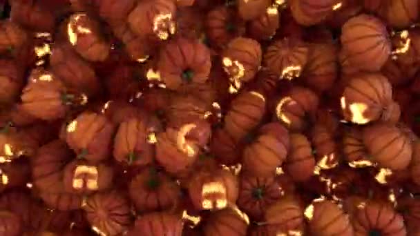 Halloween Pumpkin Transitions Lanterns Diagonal Whipe — Stock Video