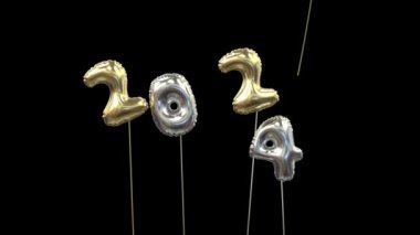 Yeni yıl Balonu 2023 uçup gider ve 2024 altın ve hece kalır.