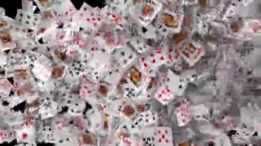 Dinamik Güverte Canlandırılmış Poker Kartı Geçişleri Yandan Patlamaktansa