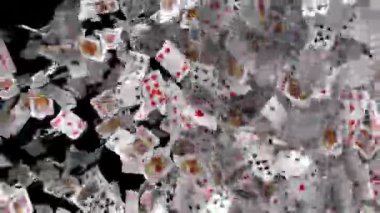 Dinamik Güverte Canlandırılmış Poker Kartı Geçişleri Bir yandan diğer yana yatay silme.
