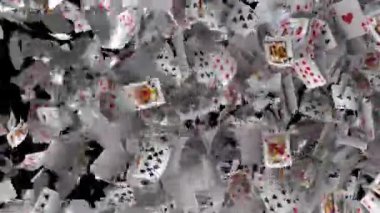  Dinamik Güverte Canlandırılmış Poker Kartı Dönüşümleri Kenardan yukarıya