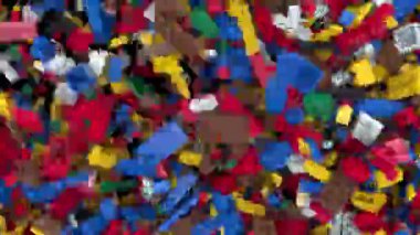  Dinamik Renkli Yapı Bloğu Geçiş 3 Çapraz Temizleme.