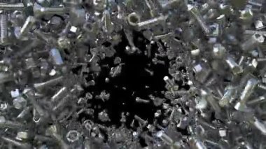 Dinamik Canlandırılmış Vida ve cıvata video geçiş köşelerinden alfa ile havaya uçuruldu daha