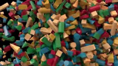 Renkli Animasyon Ahşap Bina Blokları Dinamik Ekran Geçişleri 2 'den içeriye