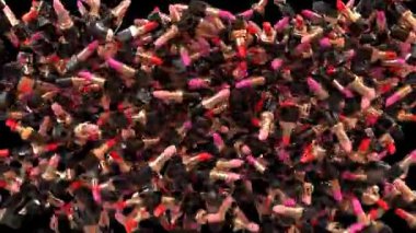 Animasyon Lipstick Video Geçiş dikey silme ayrı bir alfa kanalı ile 60 fps.