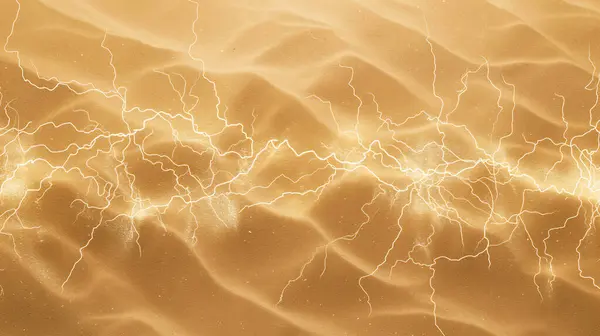 stock image Golden sand with intricate patterns of lightning-like lines etched throughout.