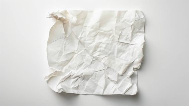 Buruşmuş beyaz bir kağıt, kırışıklıkları yeni bir başlangıç için hazır fikirler ve revizyonlar anlatıyor..