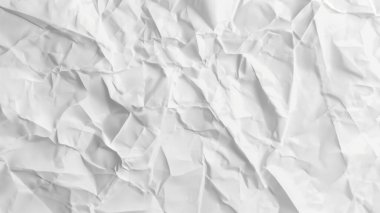 Temiz, beyaz buruşuk kağıt belirgin kırışıklıklar, basitlik ve doku çağrıştırıyor..