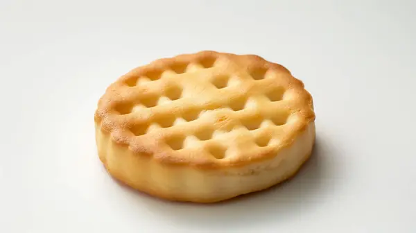 stock image A perfectly baked pie crust with a golden lattice top, ready to hold sweet or savory delights.