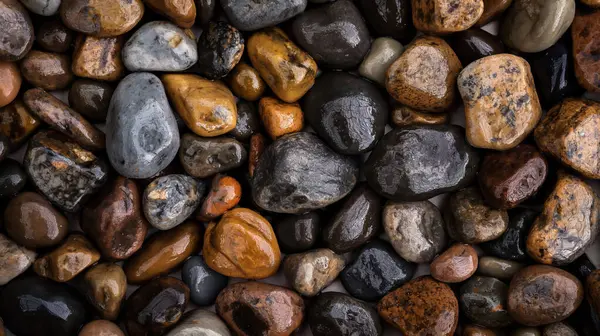 stock image Collection of smooth river stones.