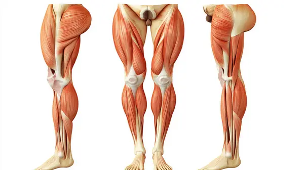 stock image Anatomical study of human muscles, showing the detailed structure and arrangement of muscle groups.