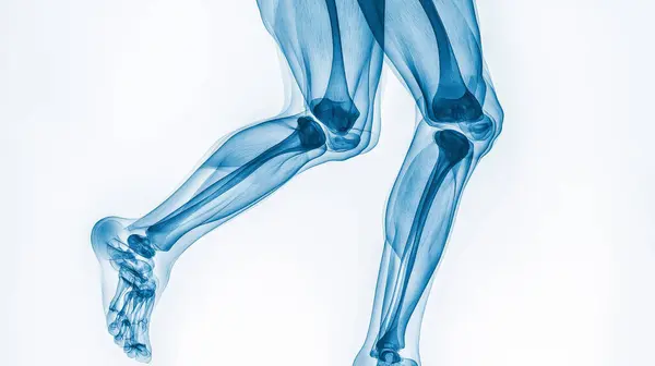 stock image Transparent 3D illustration of a running figure, focusing on human anatomy, movement, and fitness.