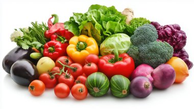 A colorful variety of fresh vegetables, vibrant and ready for a healthy meal. clipart