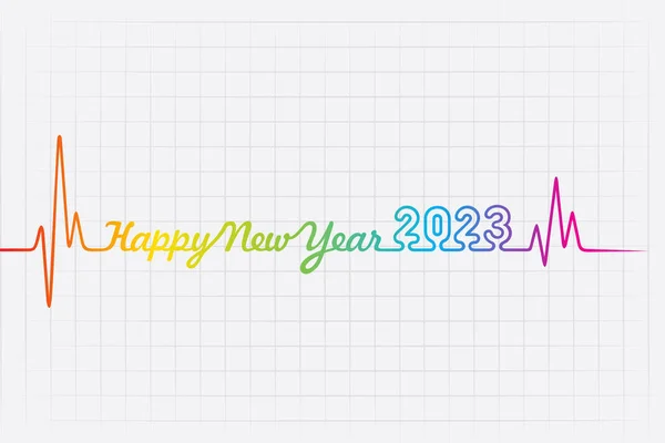 Illustration För Nyår 2023 Firande För Hälsomedvetenhet — Stock vektor