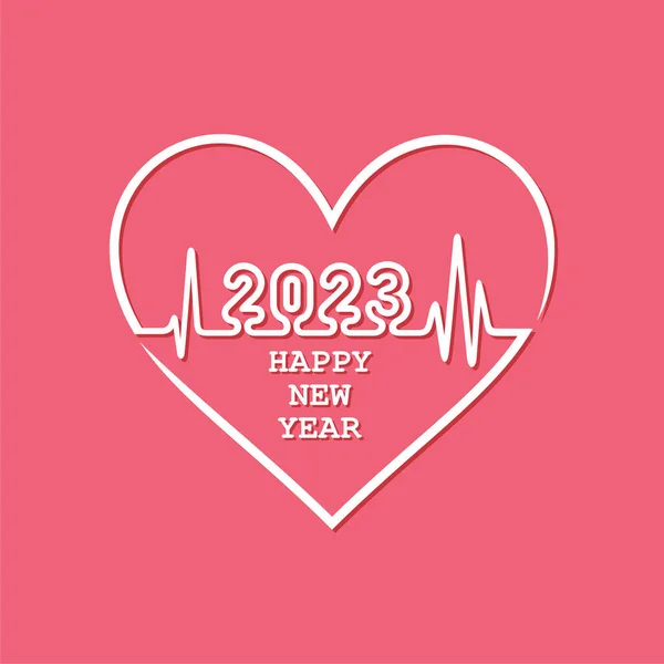 Ilustracja Obchodów Nowego Roku 2023 Rzecz Świadomości Zdrowotnej — Wektor stockowy